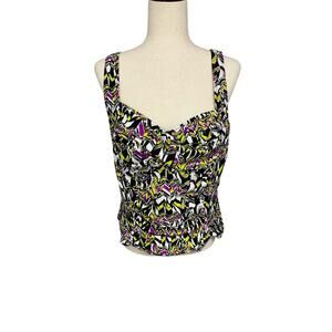 Swimsuits for All black white purple women swim suit tankini top only size 18
